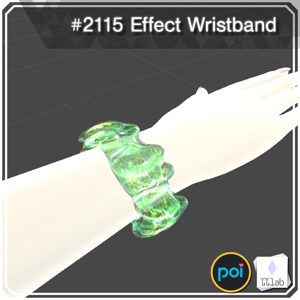 YUYULAB #2115 Accessory エフェクトリストバンド【VRchat想定】