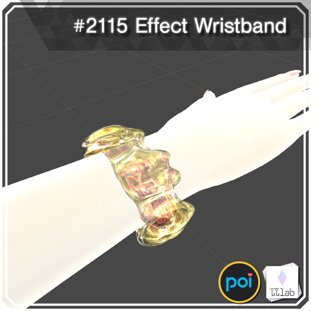 YUYULAB #2115 Accessory エフェクトリストバンド【VRchat想定】