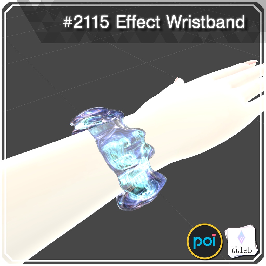 YUYULAB #2115 Accessory エフェクトリストバンド【VRchat想定】