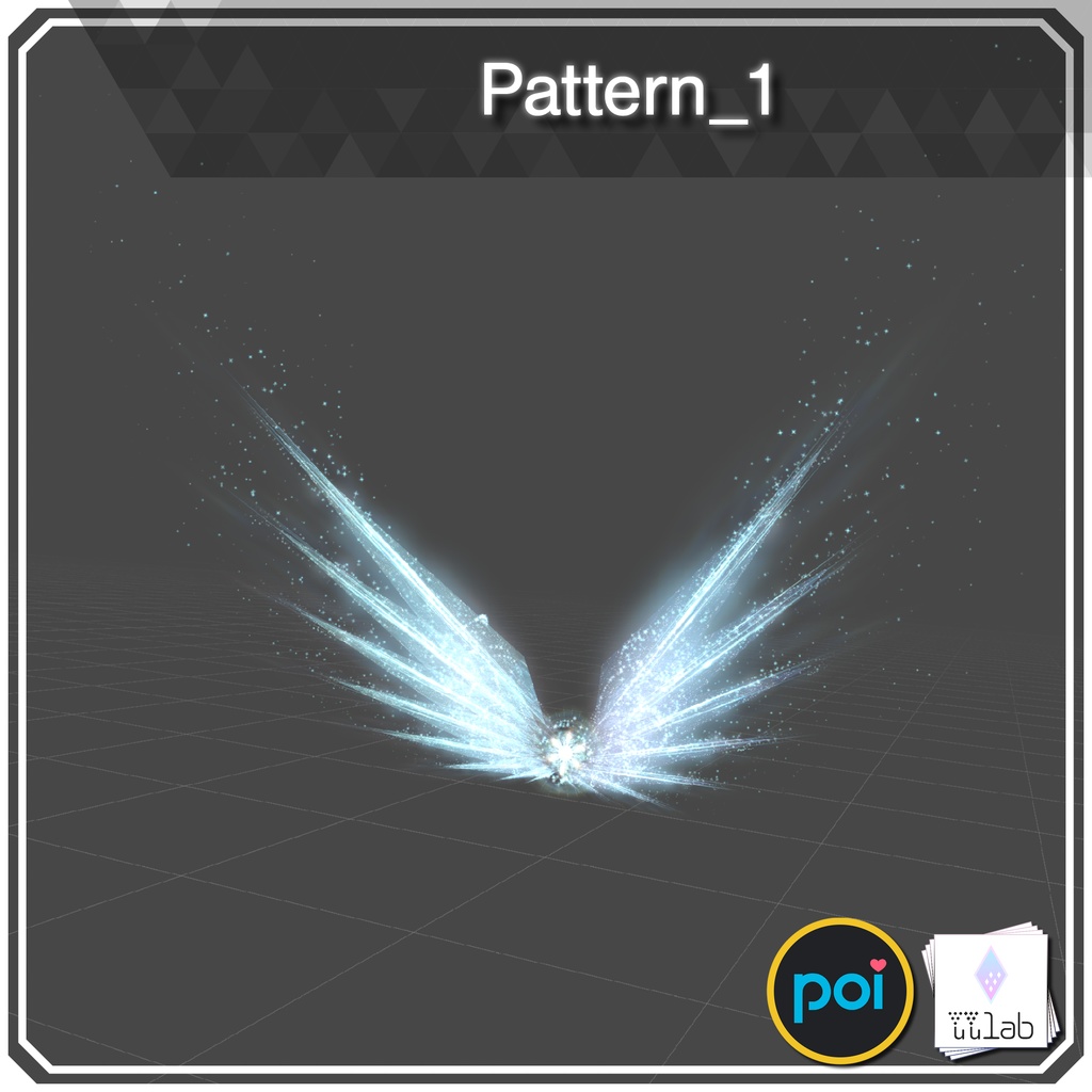 YUYULAB #2132 Accessory クリスタルウィング【VRchat想定】