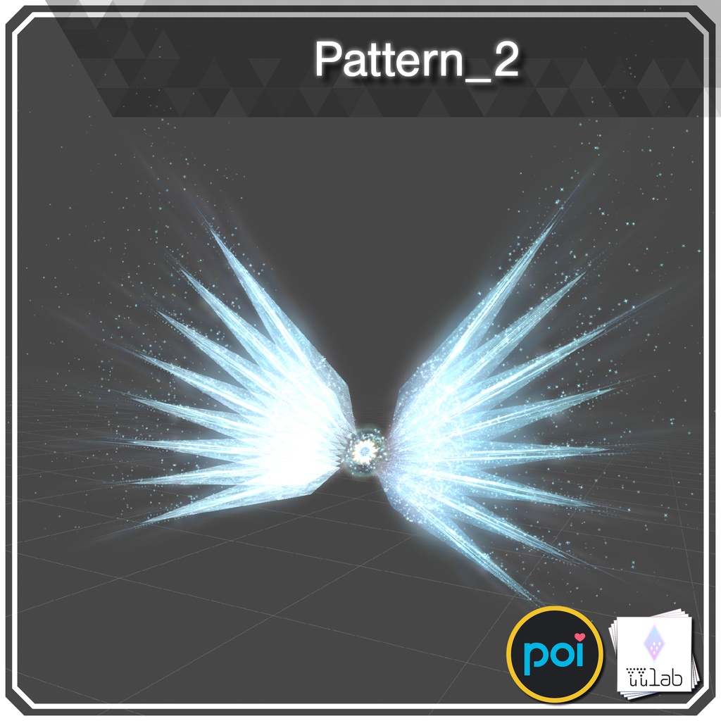 YUYULAB #2132 Accessory クリスタルウィング【VRchat想定】