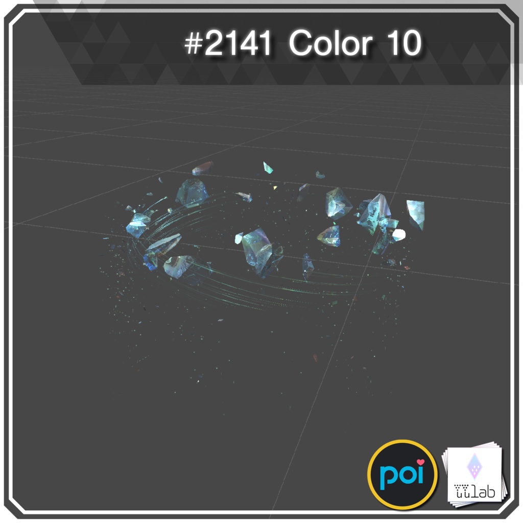 YUYULAB #2141 Accessory クリスタルパーティクルヘイロウ【VRchat想定】