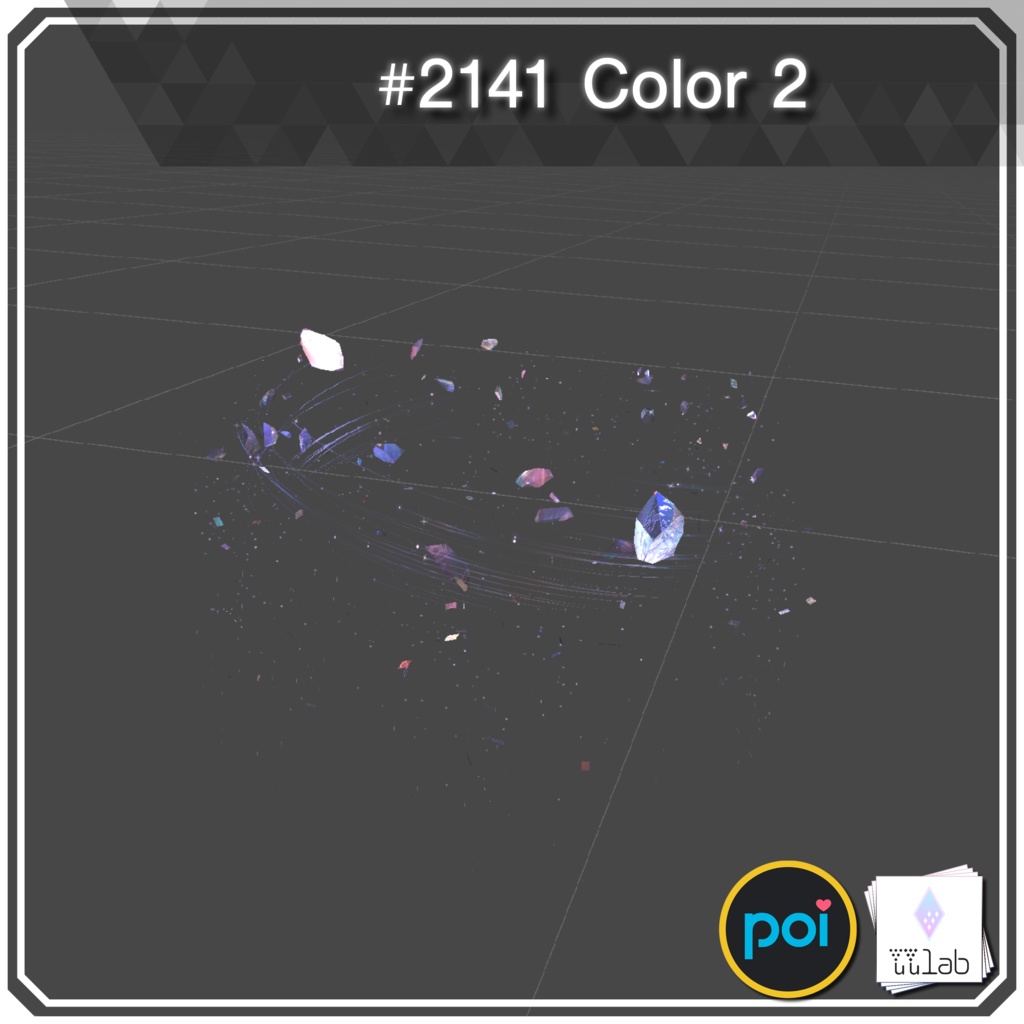 YUYULAB #2141 Accessory クリスタルパーティクルヘイロウ【VRchat想定】