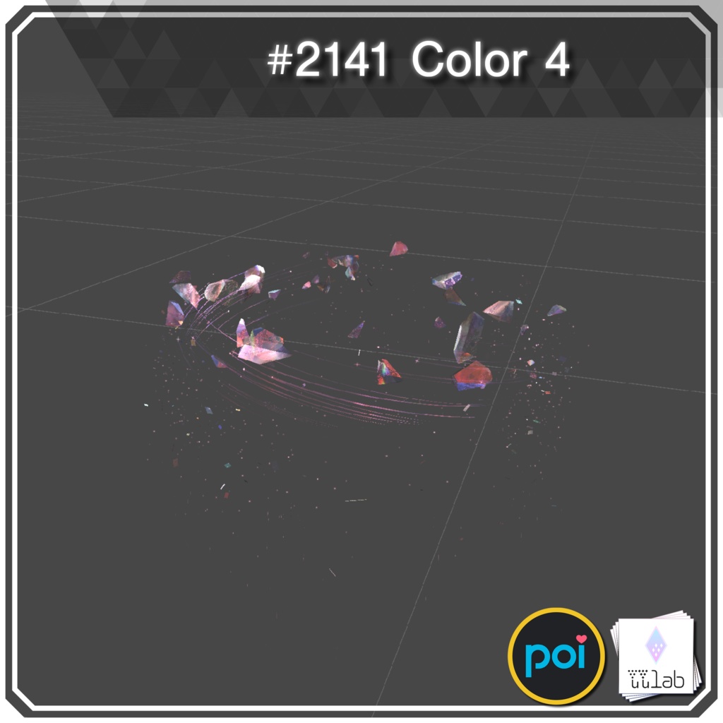 YUYULAB #2141 Accessory クリスタルパーティクルヘイロウ【VRchat想定】