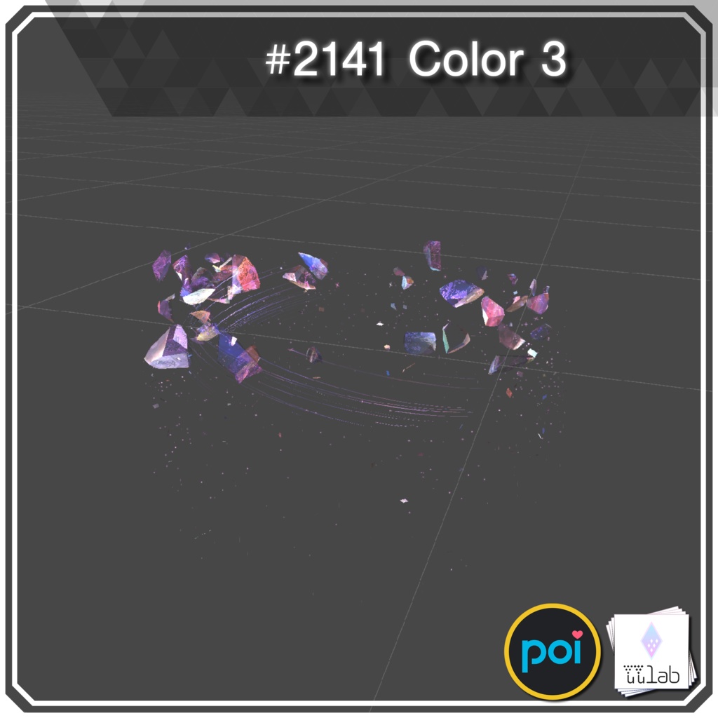 YUYULAB #2141 Accessory クリスタルパーティクルヘイロウ【VRchat想定】