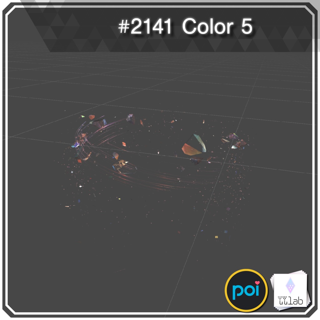 YUYULAB #2141 Accessory クリスタルパーティクルヘイロウ【VRchat想定】