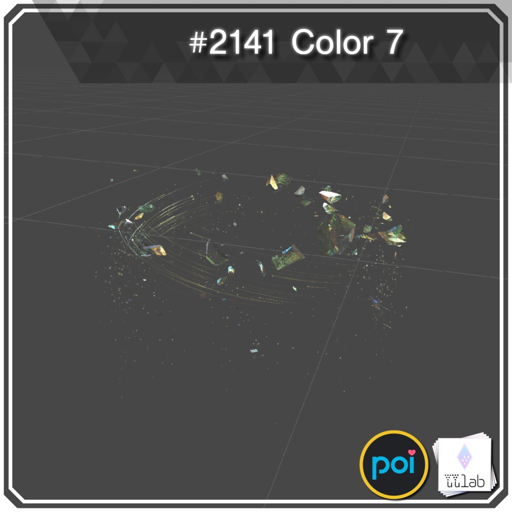 YUYULAB #2141 Accessory クリスタルパーティクルヘイロウ【VRchat想定】