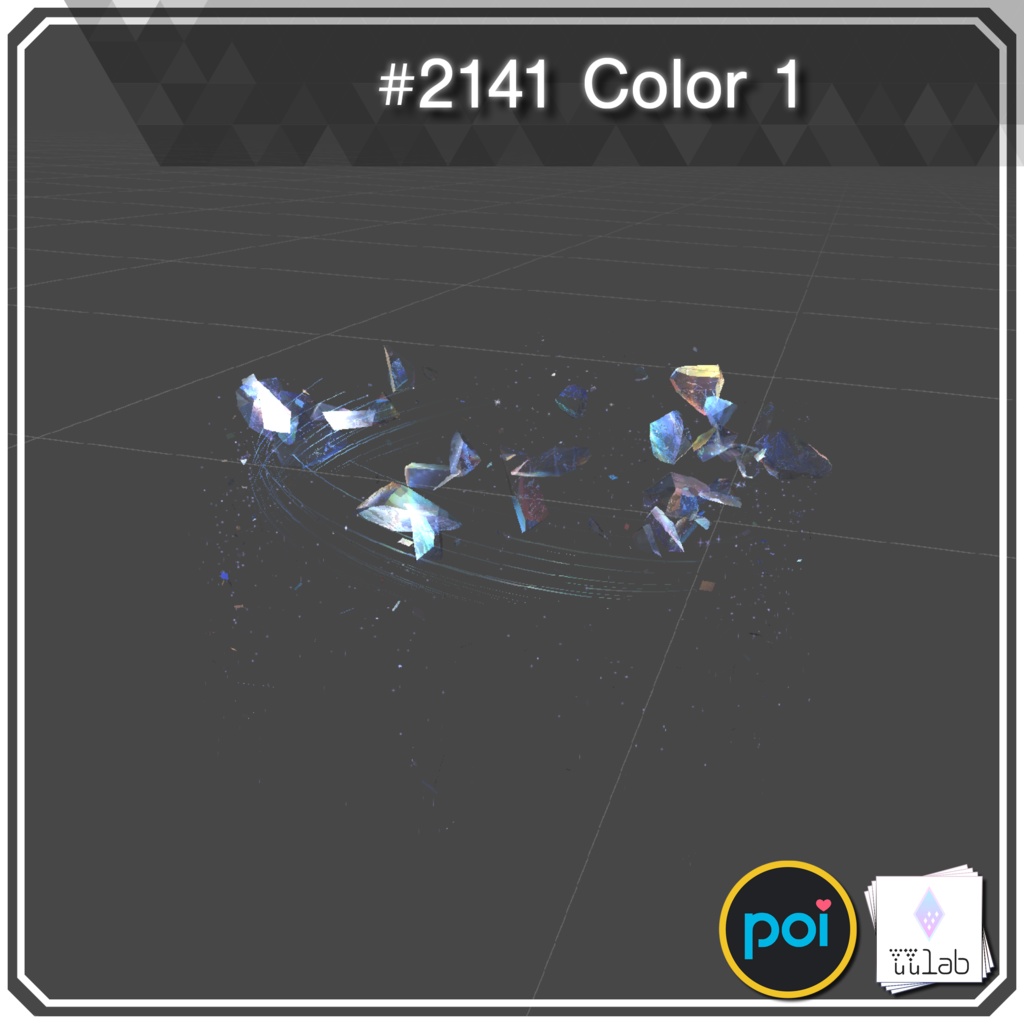 YUYULAB #2141 Accessory クリスタルパーティクルヘイロウ【VRchat想定】