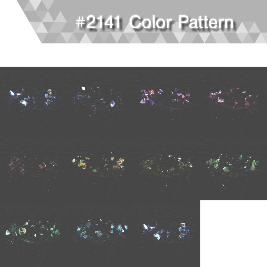 YUYULAB #2141 Accessory クリスタルパーティクルヘイロウ【VRchat想定】