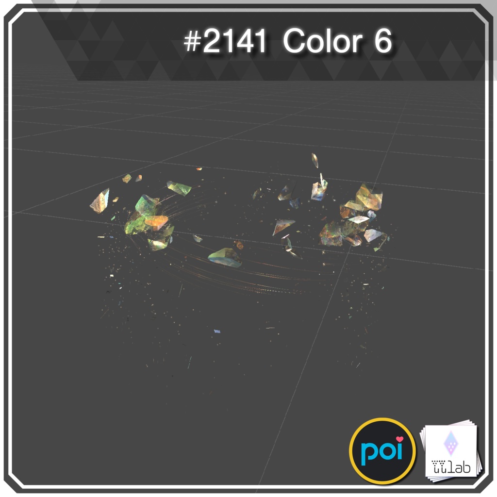 YUYULAB #2141 Accessory クリスタルパーティクルヘイロウ【VRchat想定】