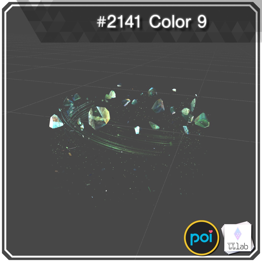 YUYULAB #2141 Accessory クリスタルパーティクルヘイロウ【VRchat想定】