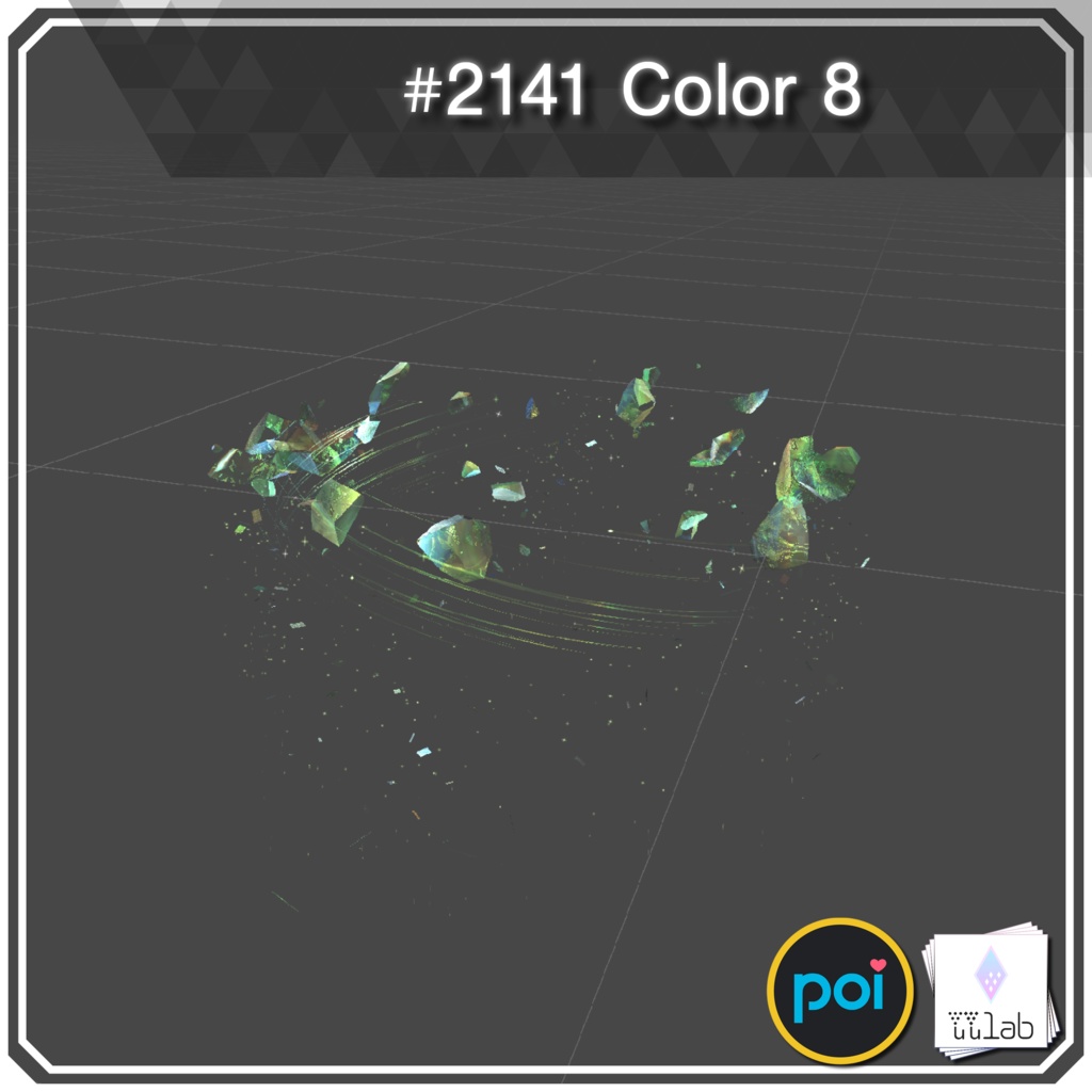 YUYULAB #2141 Accessory クリスタルパーティクルヘイロウ【VRchat想定】