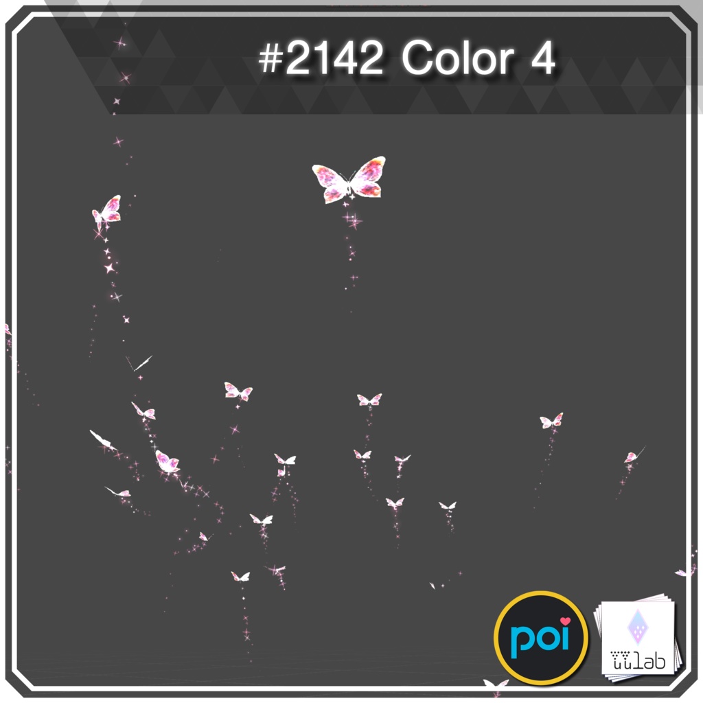 YUYULAB #2142 Accessory バタフライパーティクル【VRchat想定】