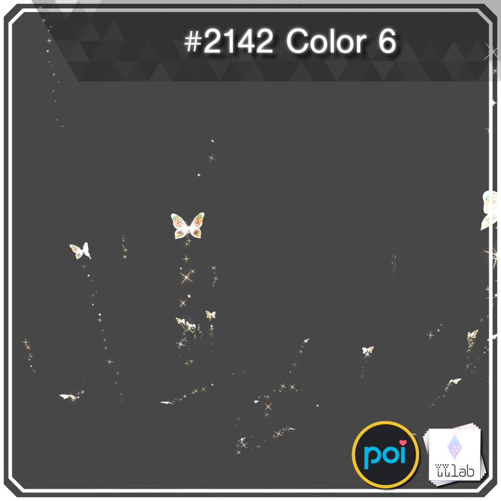 YUYULAB #2142 Accessory バタフライパーティクル【VRchat想定】