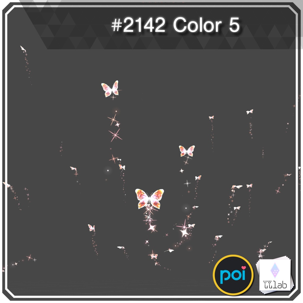 YUYULAB #2142 Accessory バタフライパーティクル【VRchat想定】