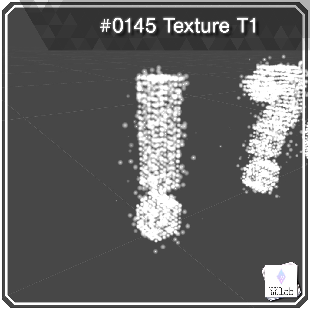 YUYULAB #0145 Particle 英数文字パーティクルセット【VRchat想定】