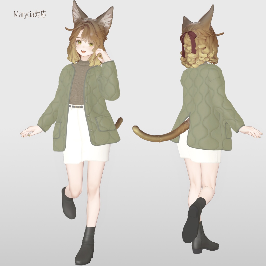 【9アバター対応】キルティングジャケットコーデ