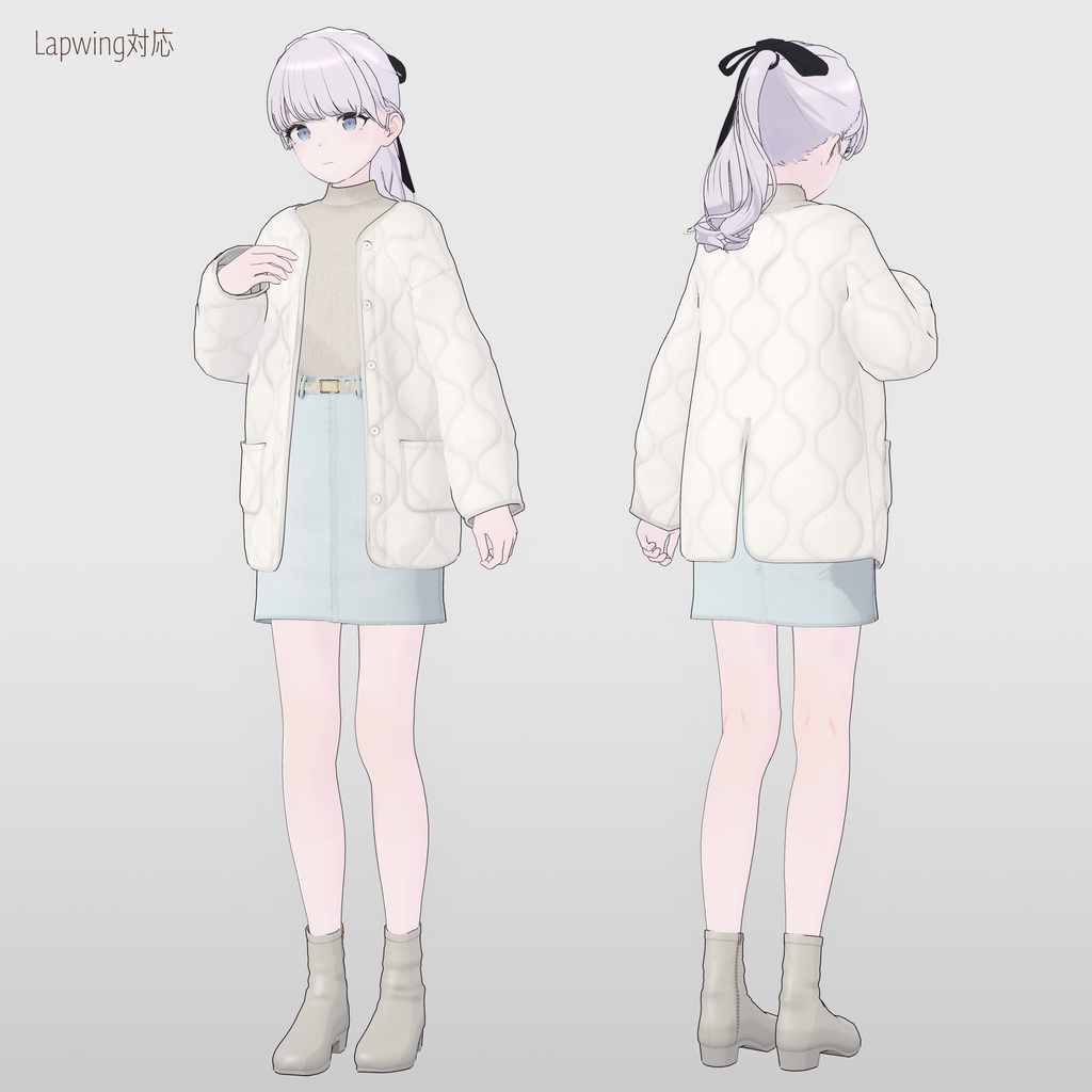 【9アバター対応】キルティングジャケットコーデ