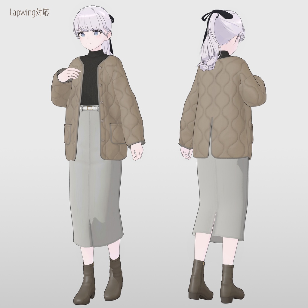 【9アバター対応】キルティングジャケットコーデ