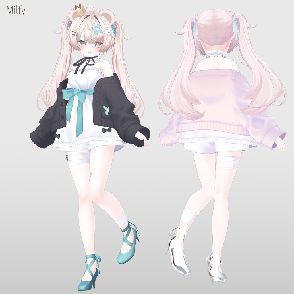 【11アバター対応】ハイヒールリボンパンプス