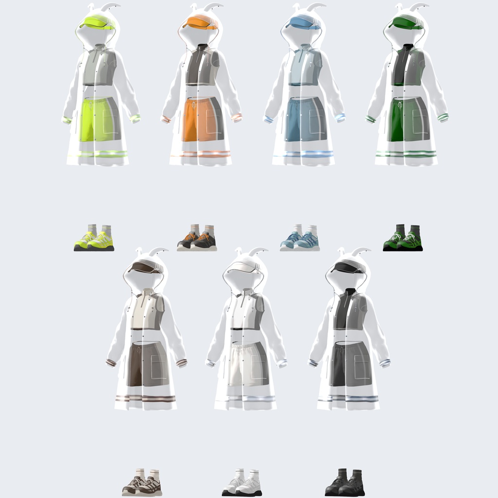 【10アバター対応】スポーツウェア, レインコート