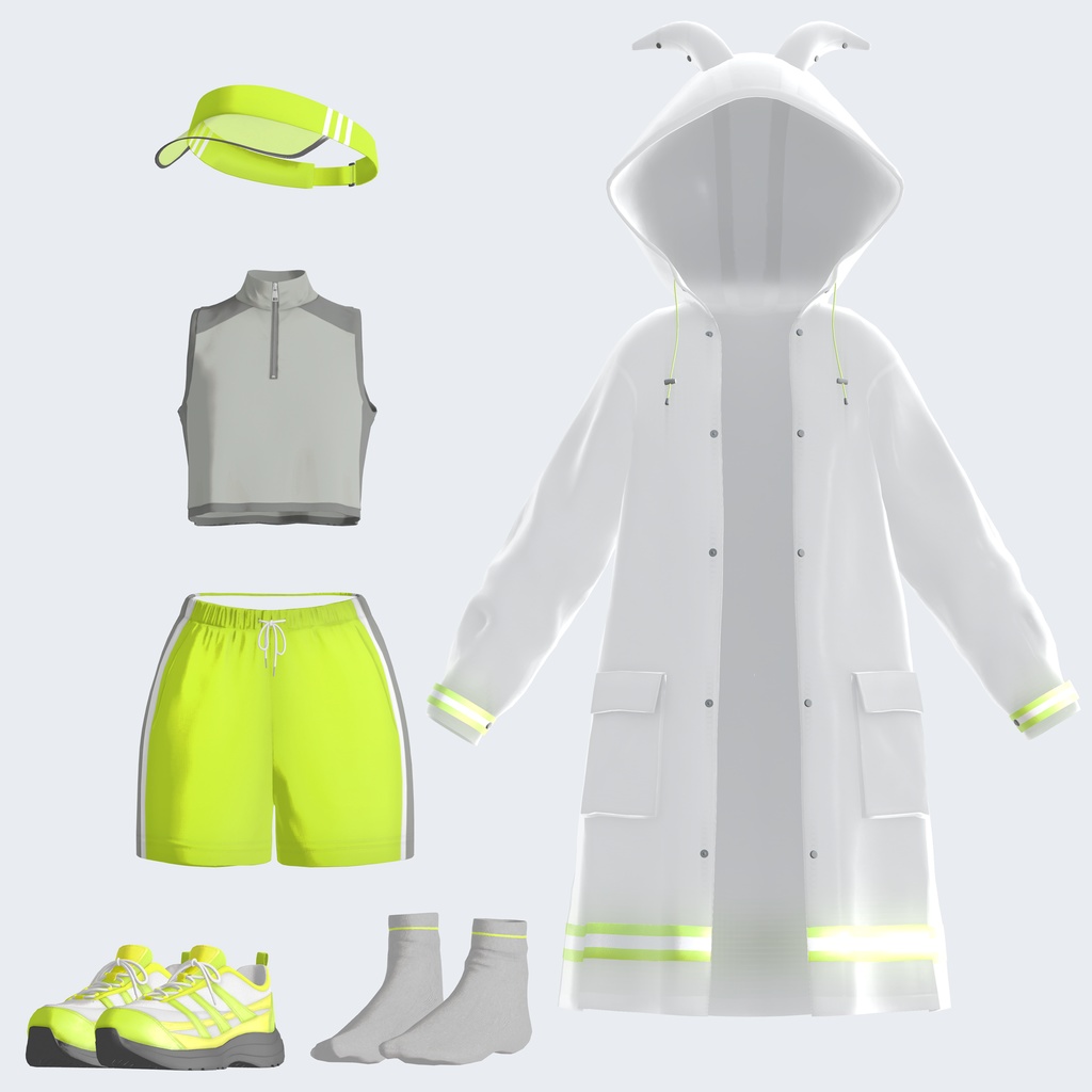 【10アバター対応】スポーツウェア, レインコート
