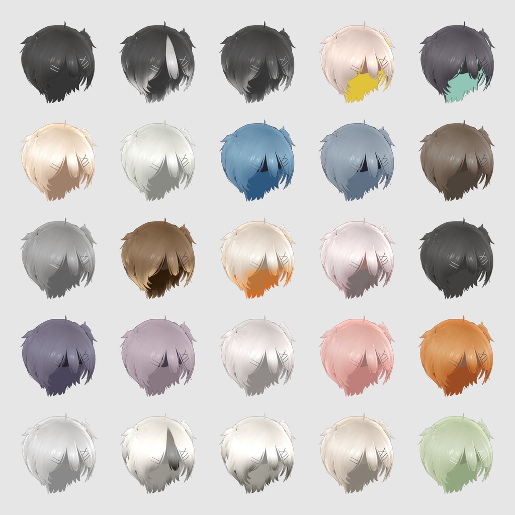 【8アバター対応】ShortHair & TwinTails