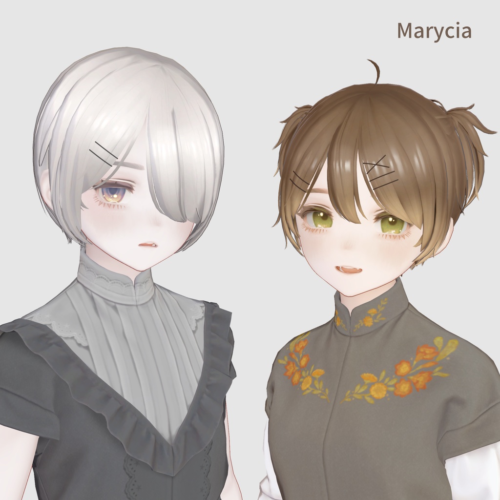 【8アバター対応】ShortHair & TwinTails