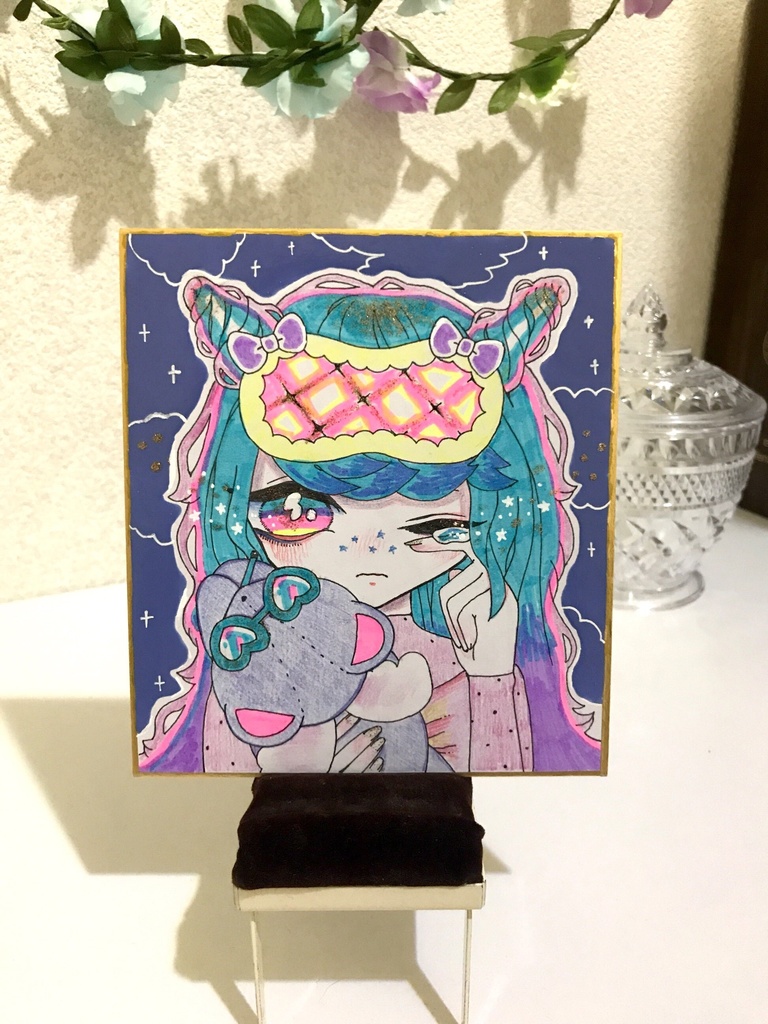 【ミニ色紙】創作女子