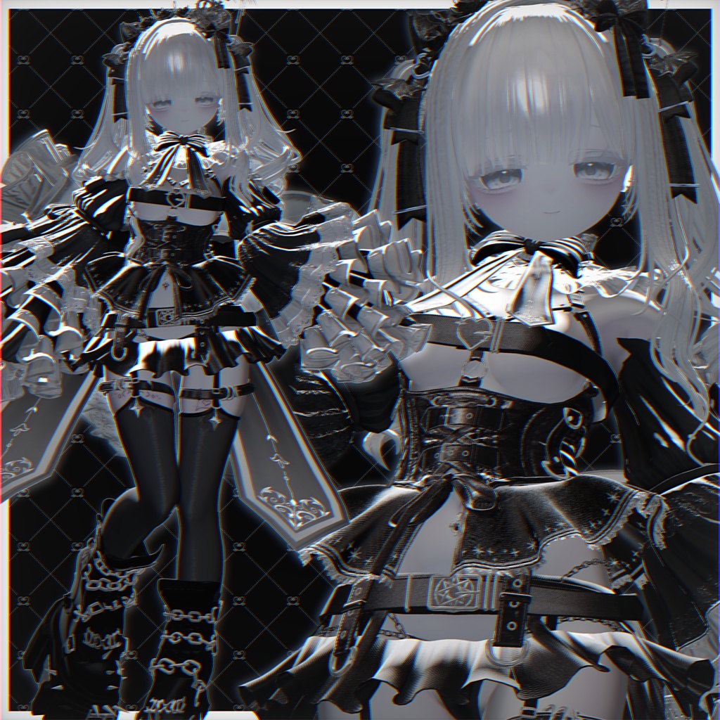 lilToon material setting -Black Rim- 黒リムマテリアル