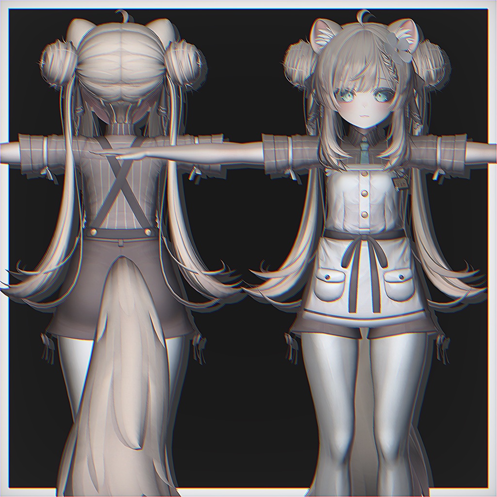 lilToon material setting -Black Rim- 黒リムマテリアル