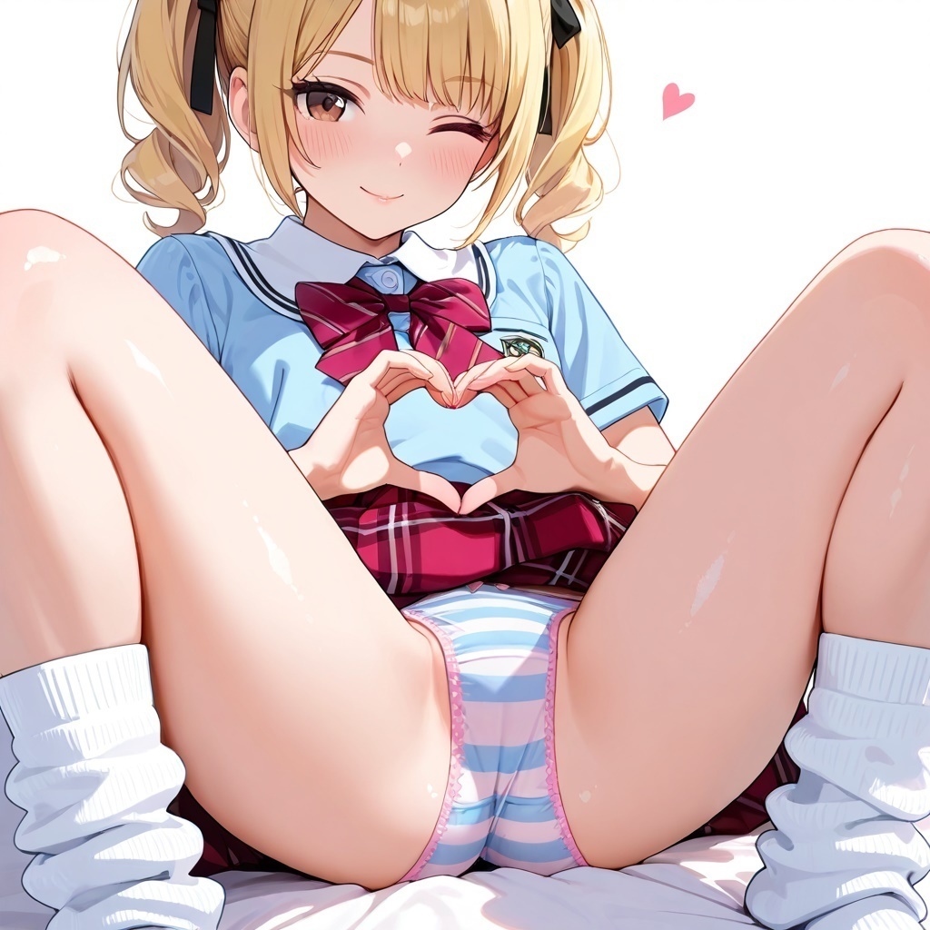 ルーズソックスJKのM字パンチラ Vol.4