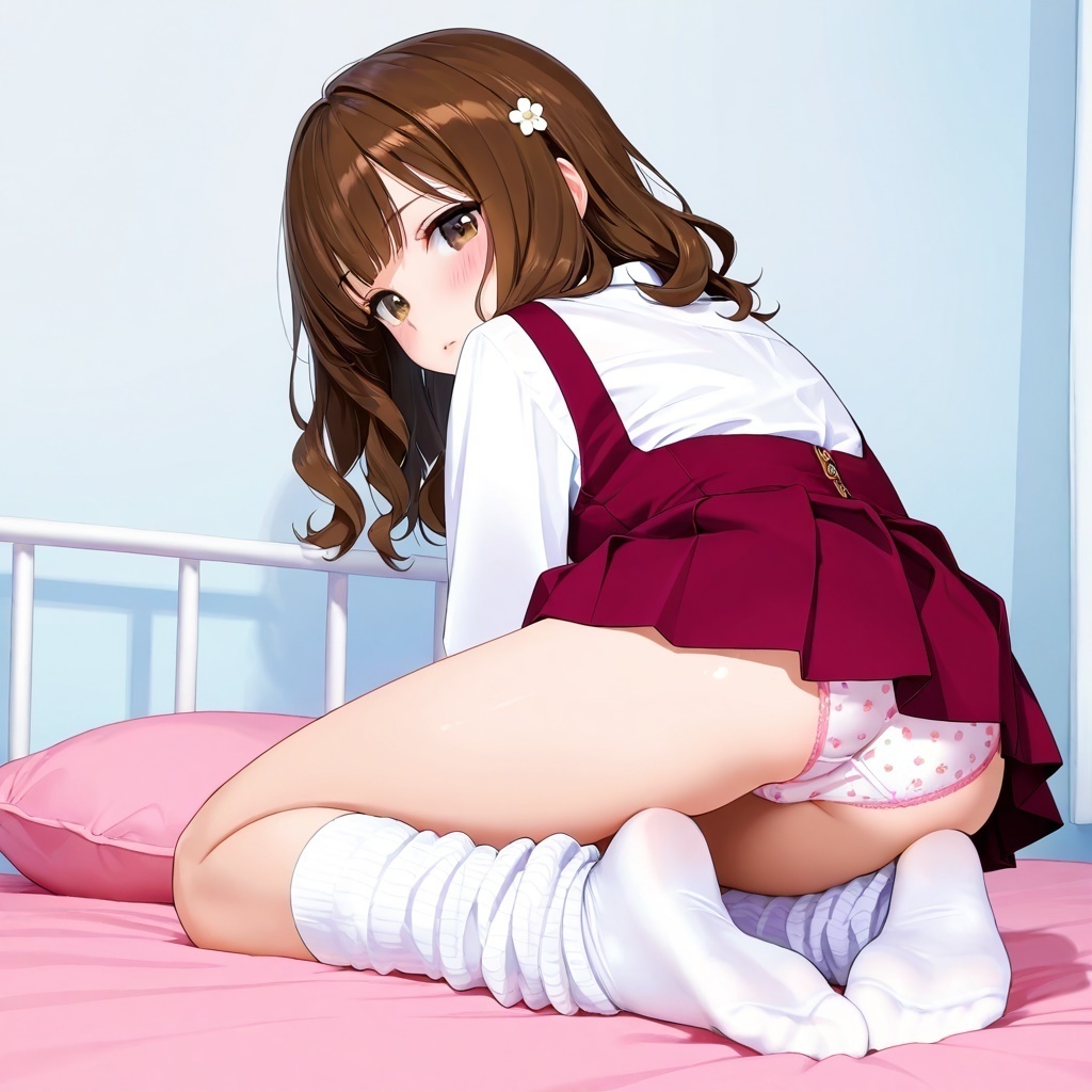 ルーズソックスJKの四つん這いパンチラ Vol.3