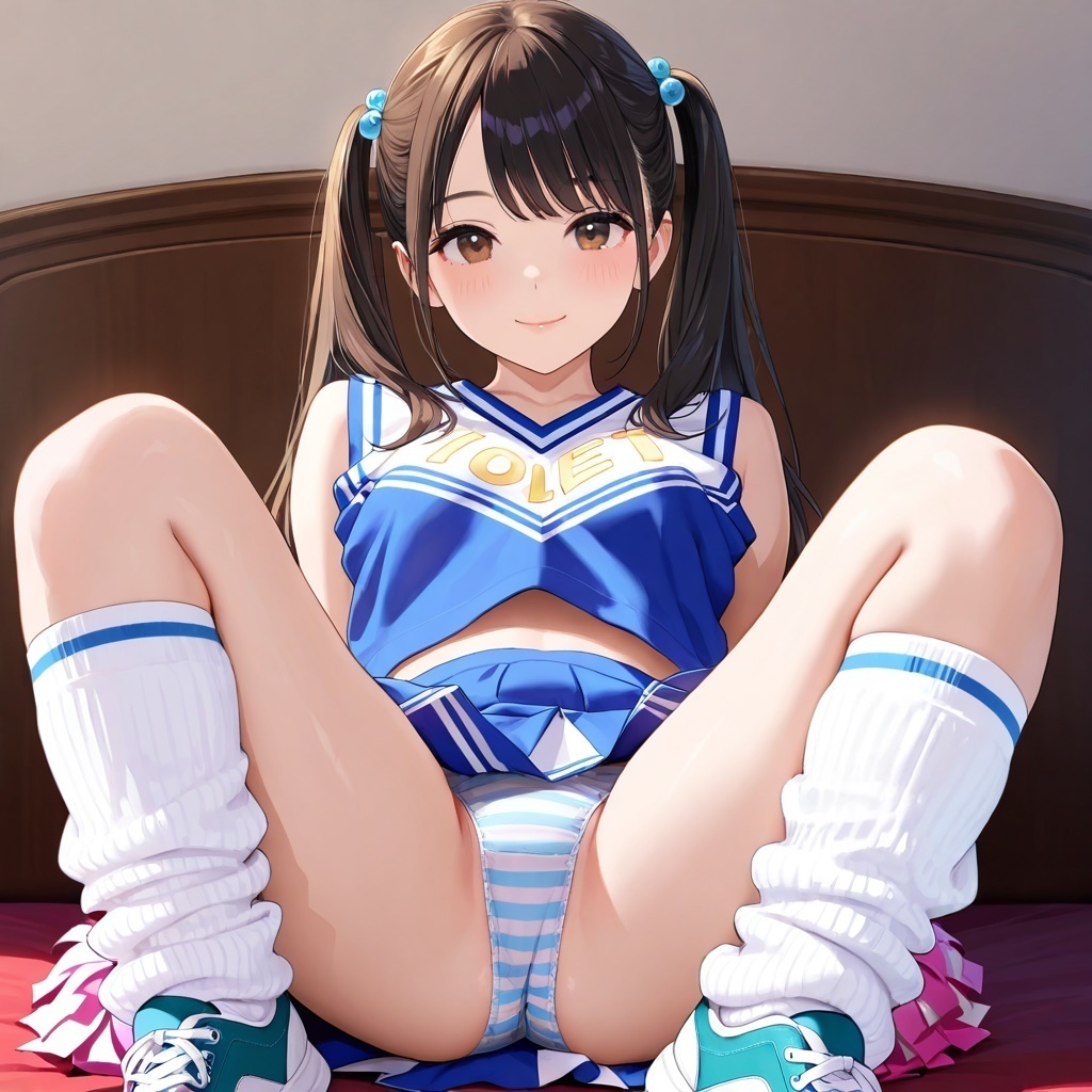 生パンチアガールのM字パンチラ