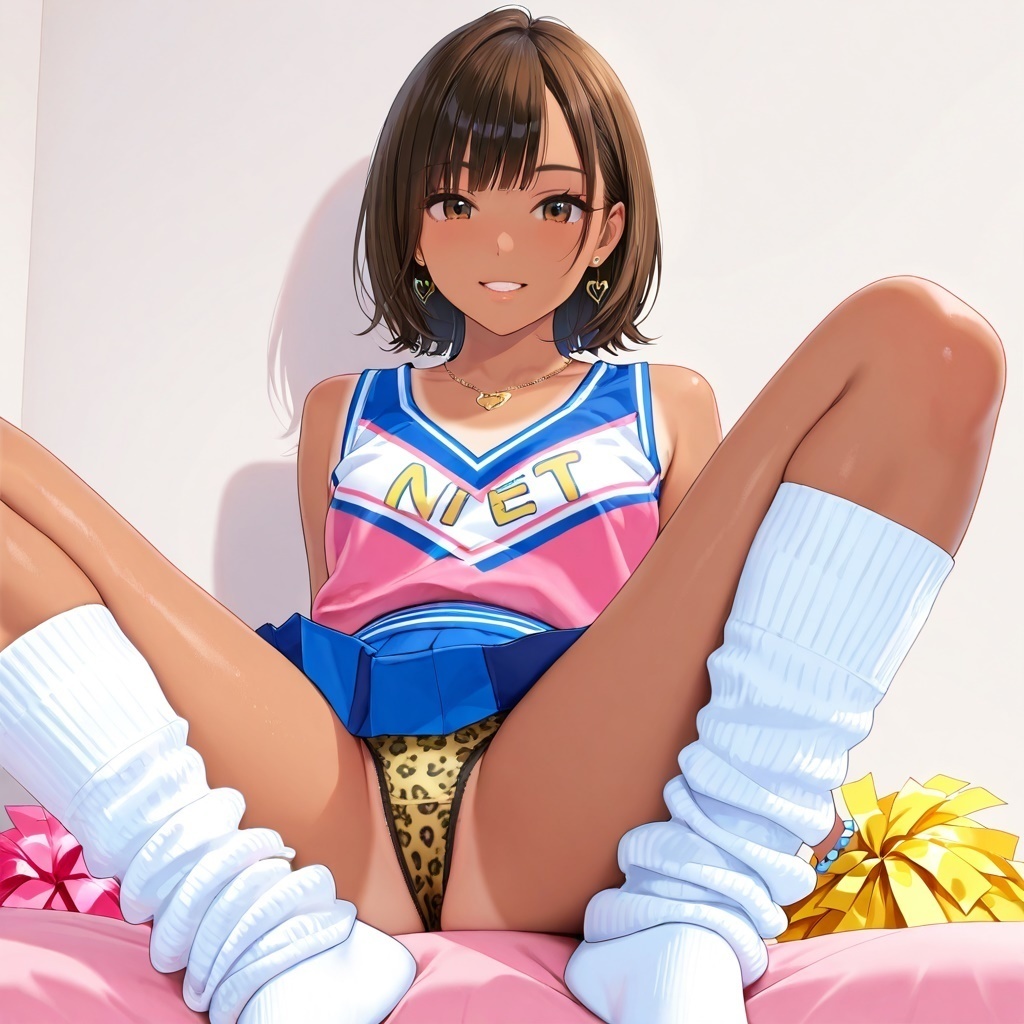 生パンチアガールのM字パンチラ