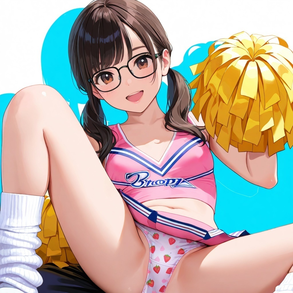 生パンチアガールのM字パンチラ