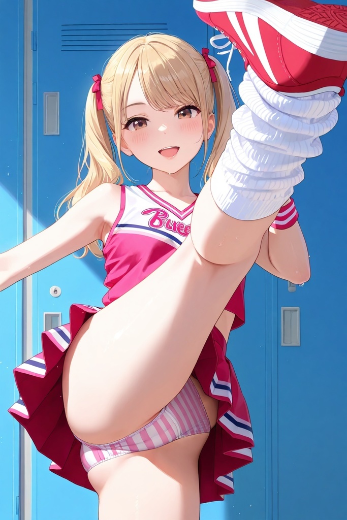 生パンチアガールのたくし上げ&ハイキックパンチラ