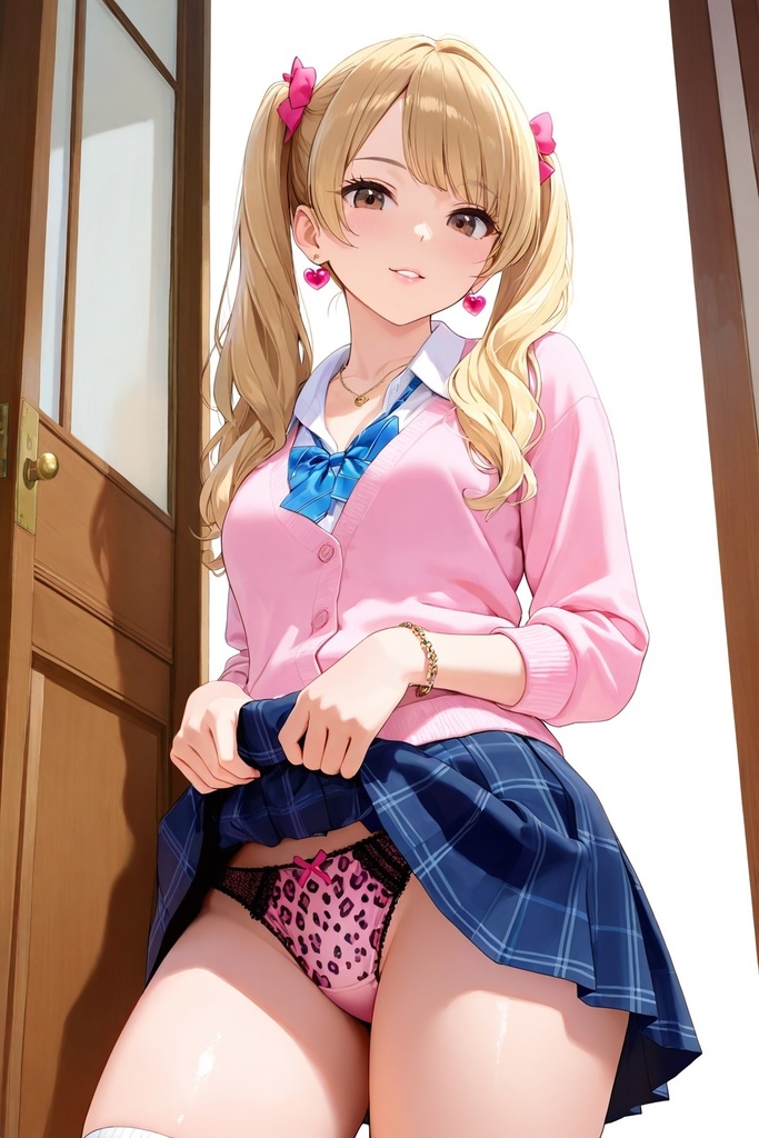 ルーズソックスJKのたくし上げパンチラ