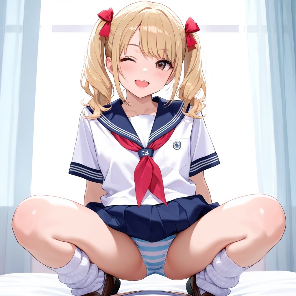 ルーズソックスJKのM字パンチラVol.5