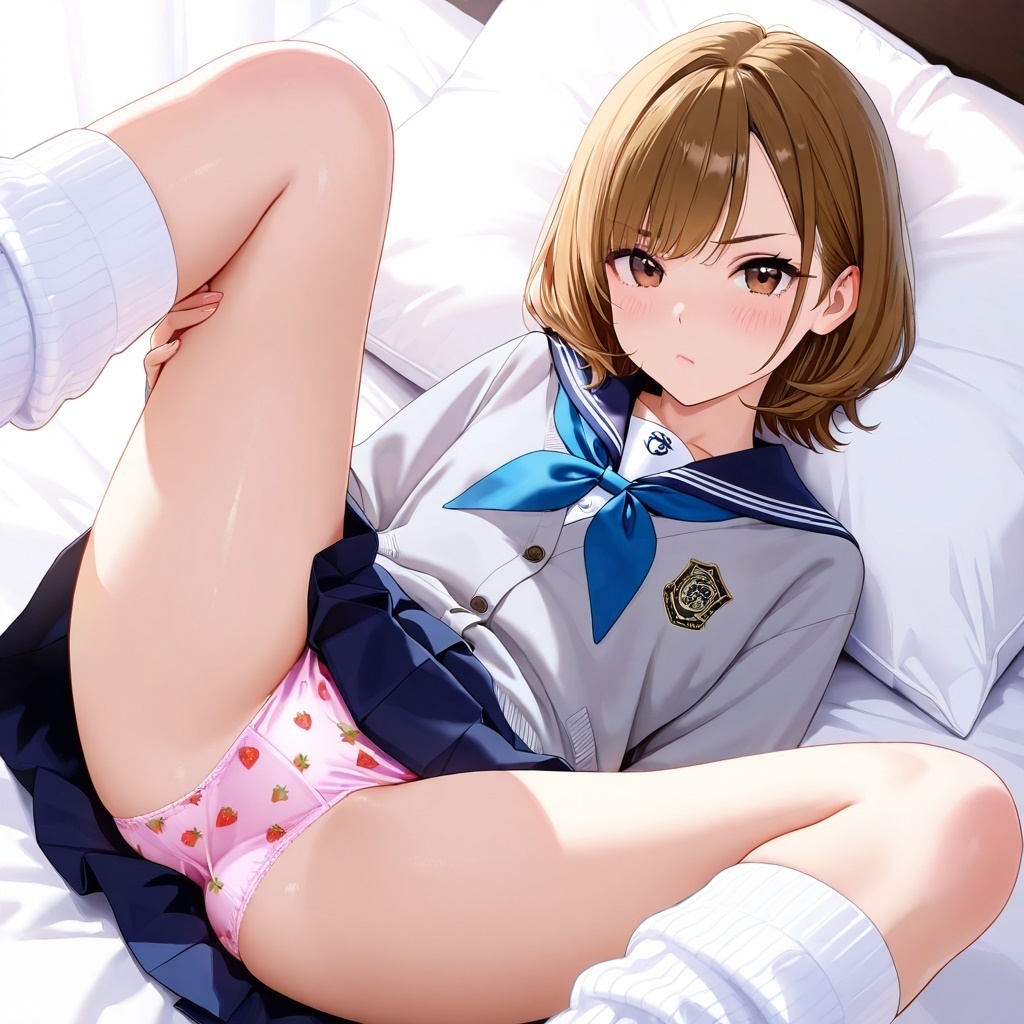 ルーズソックスJKのM字パンチラVol.5