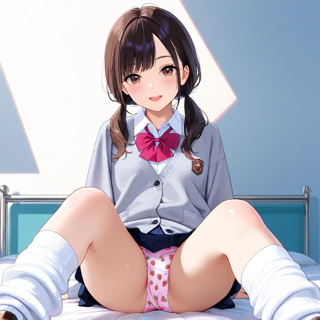 ルーズソックスJKのM字パンチラVol.5