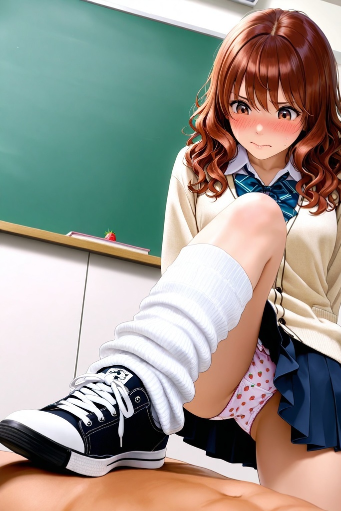 ルーズソックスJKの踏みつけパンチラ~リアル風Ver~