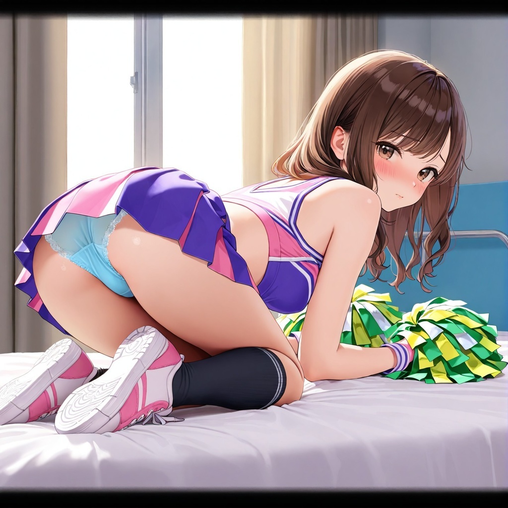 生パンチアガールの四つん這いパンチラ Vol.2