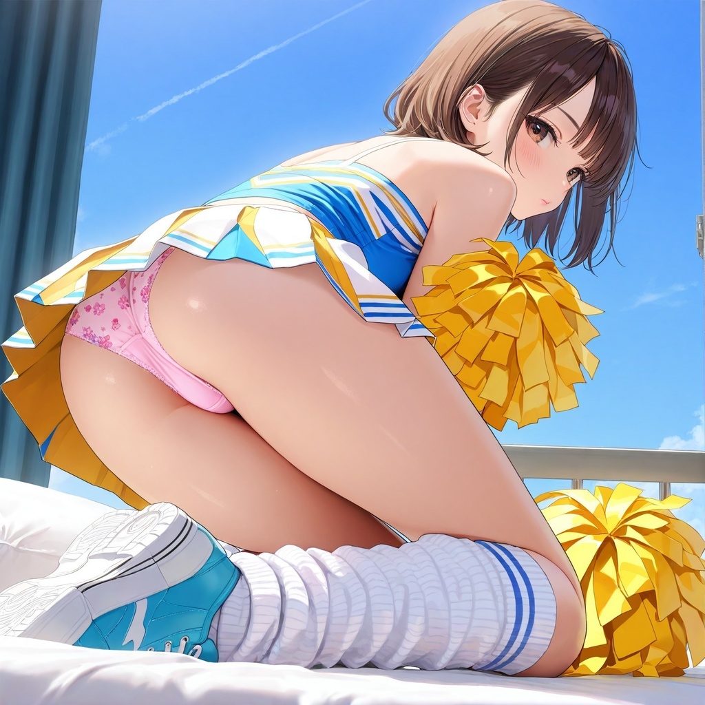 生パンチアガールの四つん這いパンチラ Vol.2