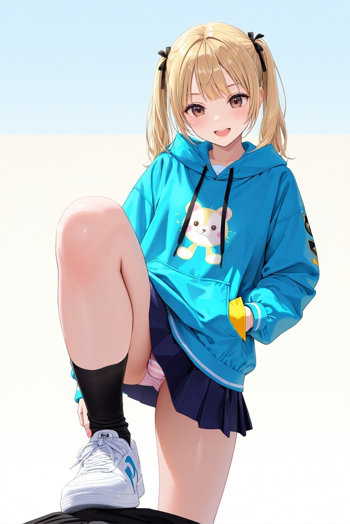 黒ハイソックスJKの踏みつけパンチラ Vol.2