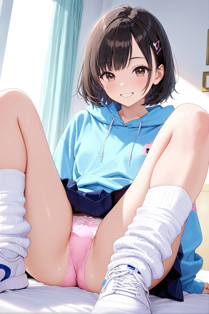 ルーズソックスJKのM字パンチラVol.6