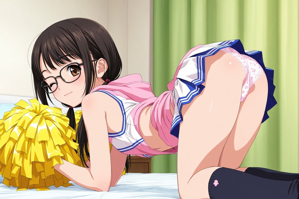 生パンチアガールの四つん這いパンチラ Vol.3