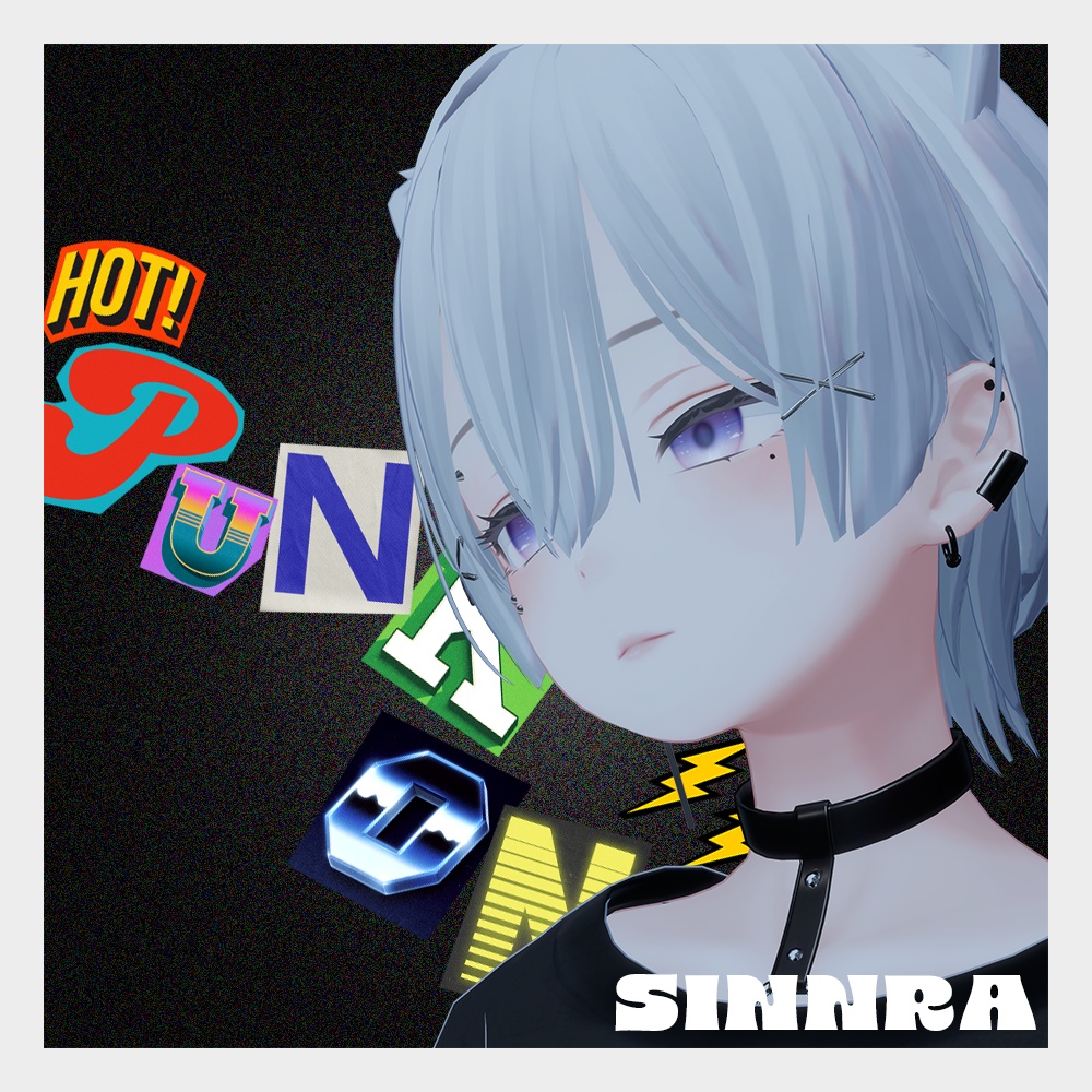 『MA 10アバター対応!』VRChat想定ピアス Punk ON👽