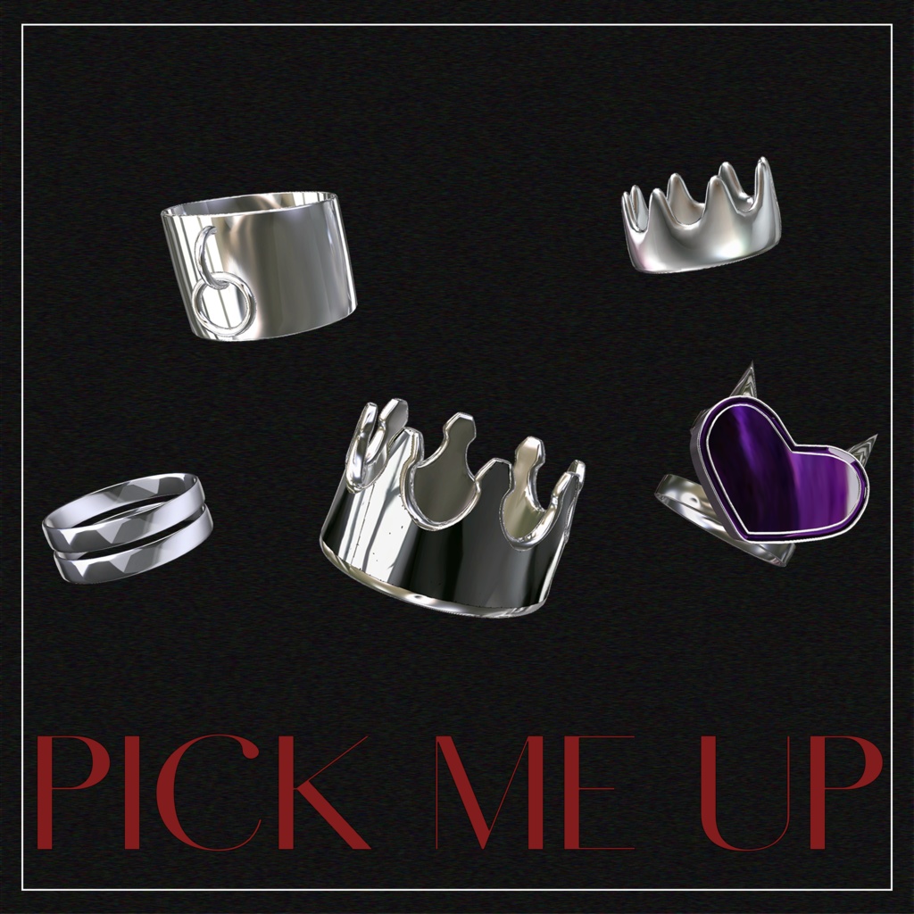 ✨セール中✨【MA対応指輪セット】『PICK ME UP』VRChat向けアクセサリー