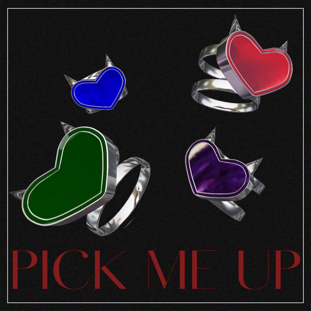 ✨セール中✨【MA対応指輪セット】『PICK ME UP』VRChat向けアクセサリー
